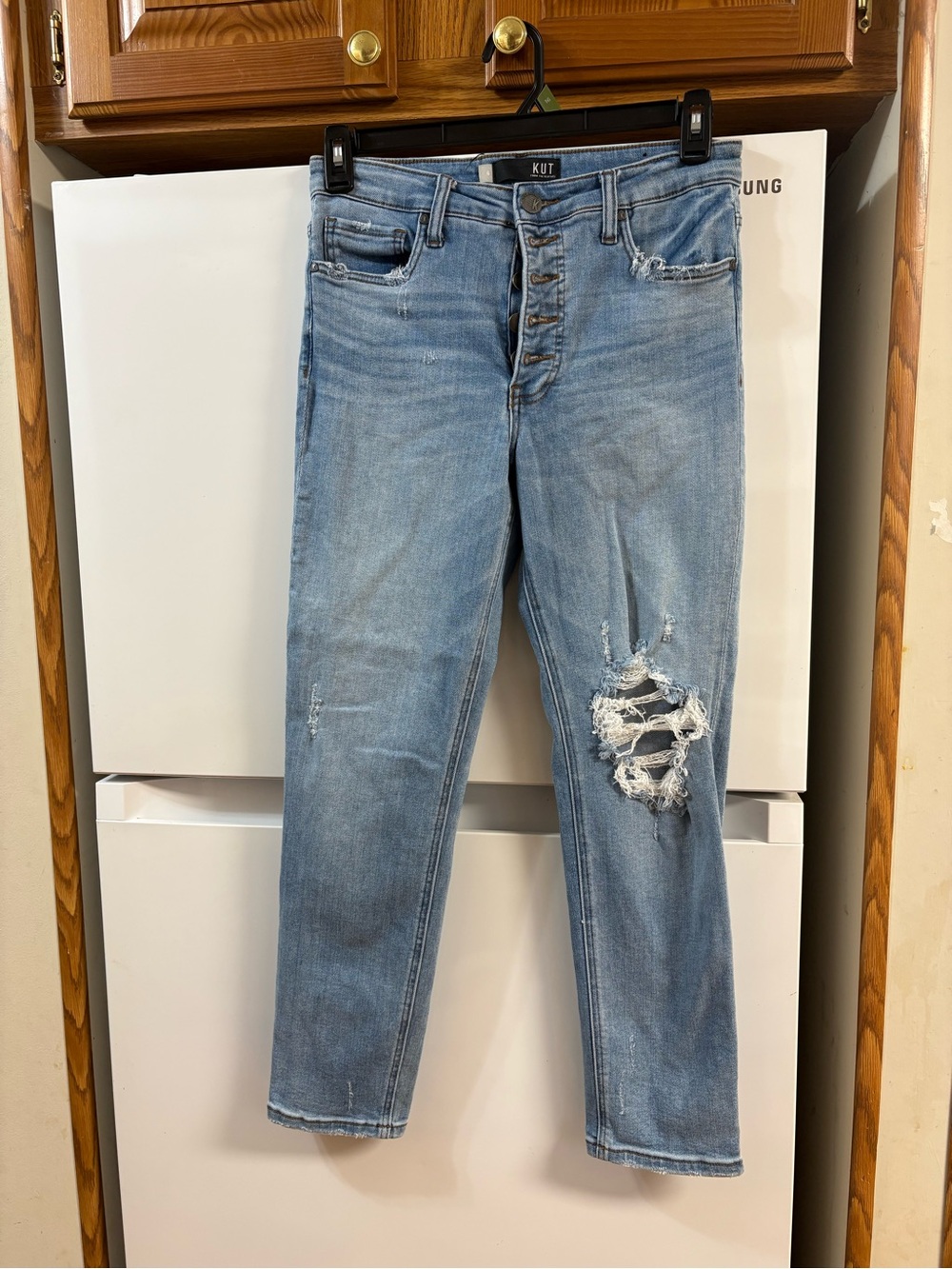 Kut from the Kloth Light Blue Distressed Boyfriend Jeans